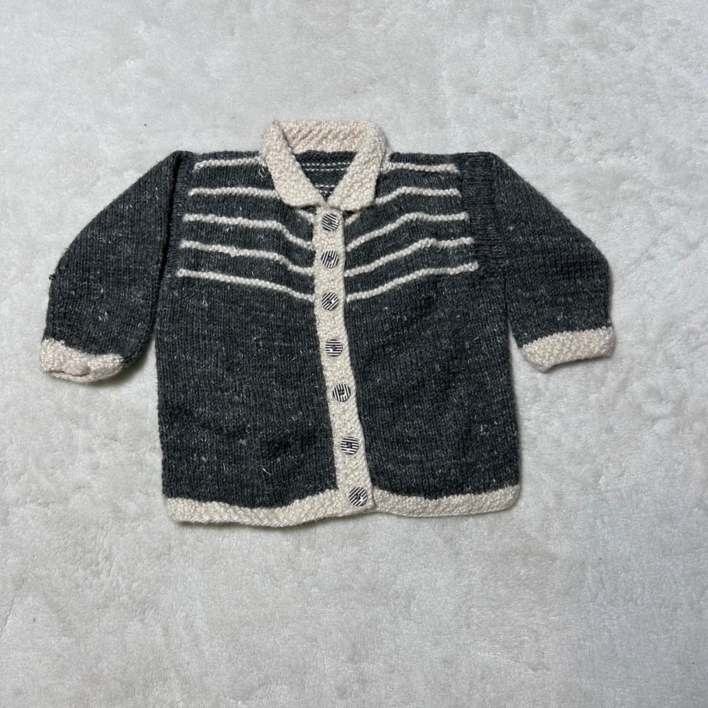 Handmade kids sweater cardigan 3T